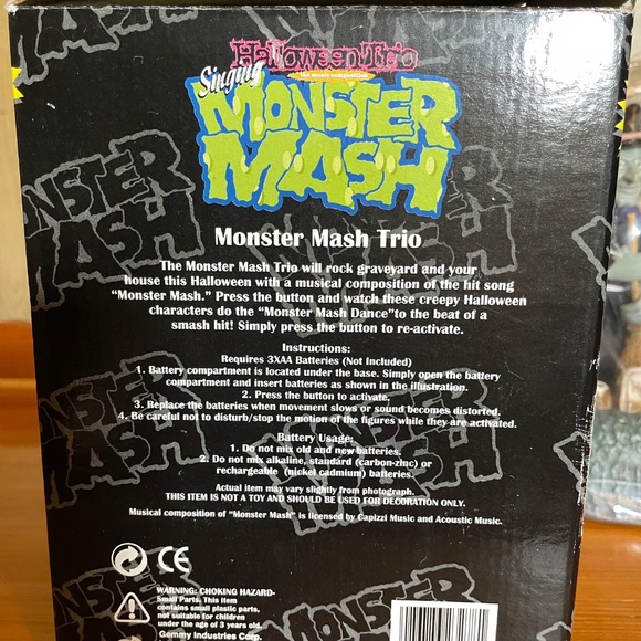 NOS 1997 Gemmy Halloween singing Monster trio-original box - Picture 3 of 10